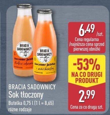 Sok tłoczony BRACIA SADOWNICY różne rodzaje promocja w Aldi