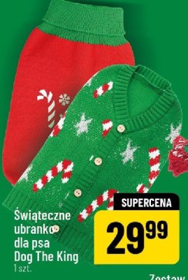 Świąteczne ubrankp dla psa Dog The King promocja w POLOmarket