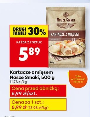 Kartacze z mięsem Nasze Smaki, 500 g promocja w Biedronka