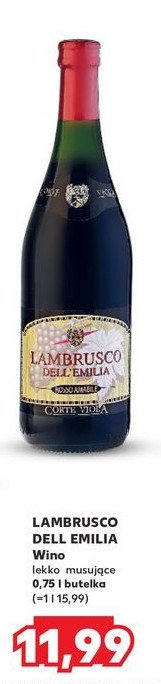 Wino Lambrusco dell'emilia corte viola promocja w Kaufland