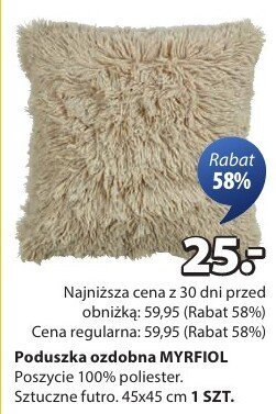 Poduszka ozdobna MYRFIOL 45x45 cm promocja w Jysk