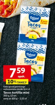 Tacos tortilla mini Dulcesol promocja w Auchan