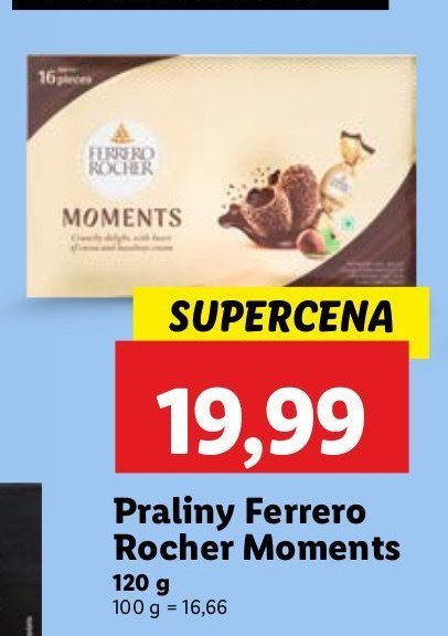 Praliny moments Ferrero rocher promocja w Lidl
