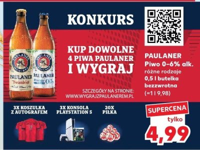 Piwo PAULANER różne rodzaje 0,5 l  promocja w Kaufland