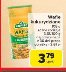 Wafle kukurydziane z rozmarynem Kupiec promocja w Carrefour