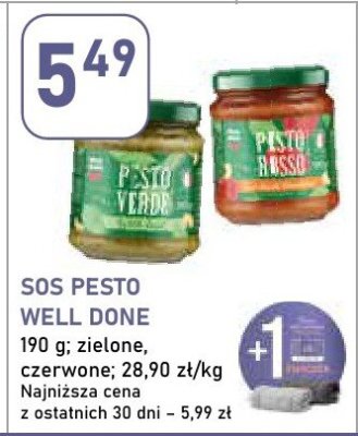 Sos Pesto Well Done promocja w Stokrotka