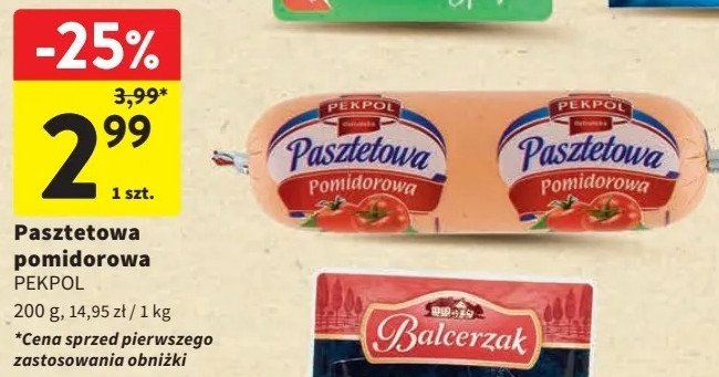 Pasztetowa pomidorowa Pekpol promocja