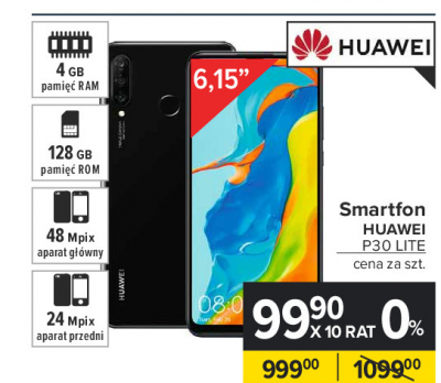 Smartfon p30 lite czarny Huawei promocja
