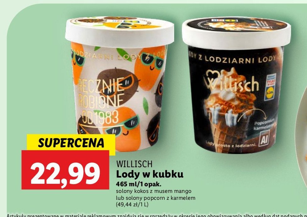 Lody solony kokos z mango Willisch promocja