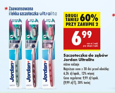 Szczoteczka do z臋b贸w medium Jordan ultra lite promocja
