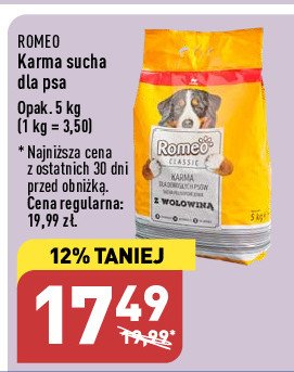 Karma dla psa z wołowina Romeo (karma) promocja