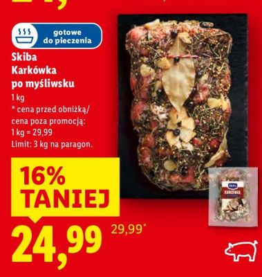 Karkówka po myśliwsku Skiba promocja w Lidl