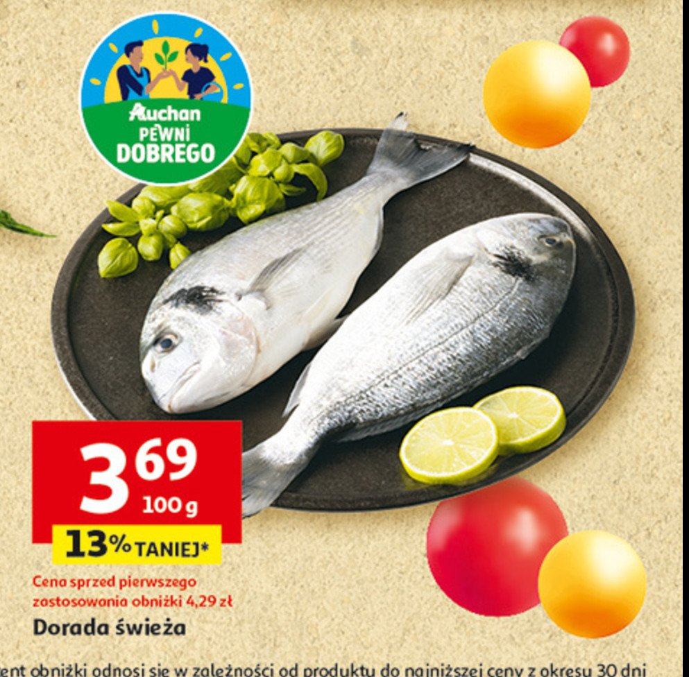 Dorada świeża Auchan pewni dobrego promocja w Auchan