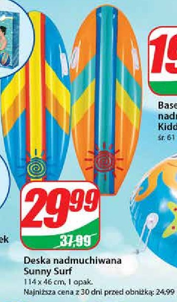 Deska dmuchana sunny surf 114 x 46 cm promocja