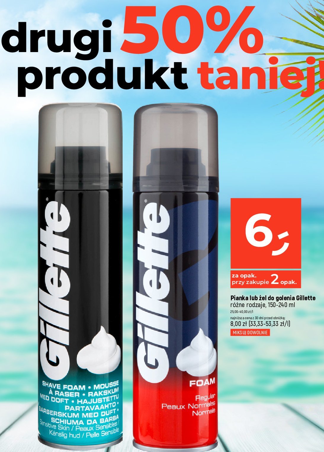 Żel do golenia 3x sensitive Gillette series promocja