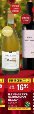 Wino Hans Greyl Sauvignon Blanc 750ml promocja w Biedronka