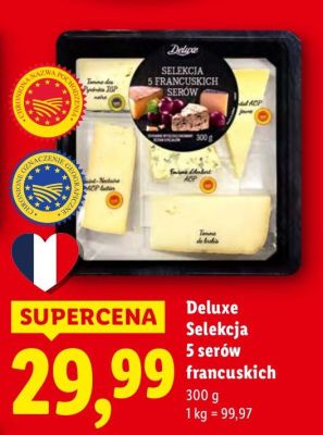 Selekcja 5 serów francuskich Deluxe promocja w Lidl