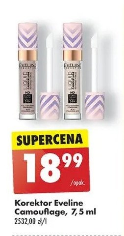 Korektor 02 light vanilla EVELINE COSMETICS LIQUID CAMOUFLAGE promocja