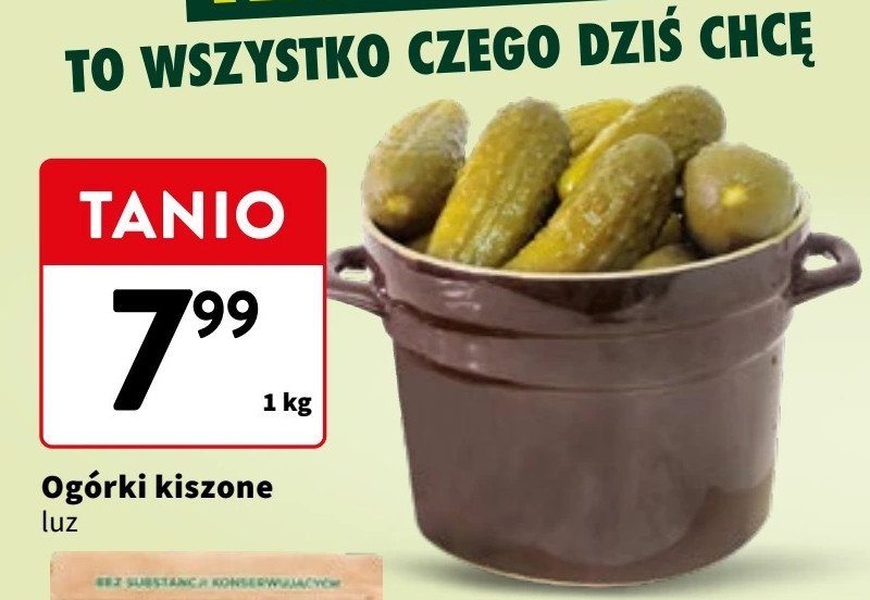 Ogórki kiszone promocja w Intermarche