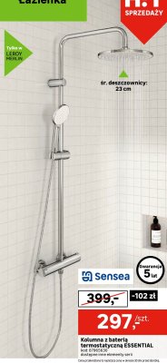 Kolumna z baterią termostatyczną ESSENTIAL Sensea promocja w Leroy Merlin