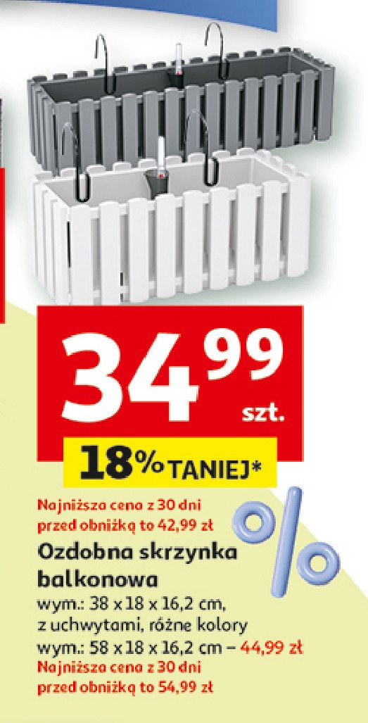 Skrzynka balkonowa z hakami 58 x 18 cm Prosperplast promocja