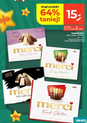 Czekoladki Merci Finest Selection różne rodzaje promocja w Dealz