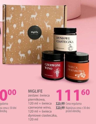 Zestaw świeca piernikowa + świeca dyniowa ciasteczka MGLIFE promocja w Hebe