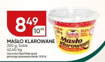 Masło klarowane Sobik promocja w Chata Polska