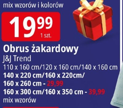 Obrus żakardowy I&J Trend promocja w Leclerc