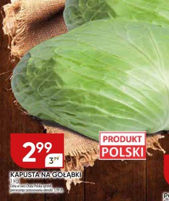 Kapusta na gołąbki promocja w Chata Polska