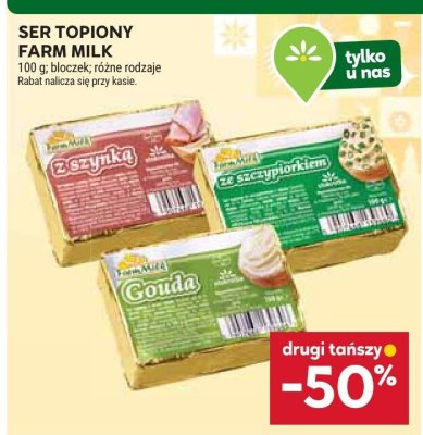 Ser topiony Farm Milk różne rodzaje promocja w Stokrotka