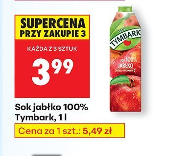 Sok jabłko 100%  promocja w Biedronka