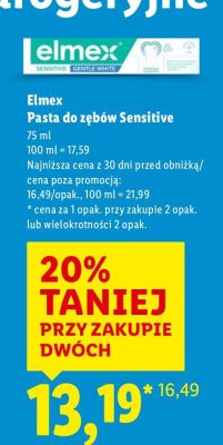 Pasta do zębów Sensitive promocja w Lidl