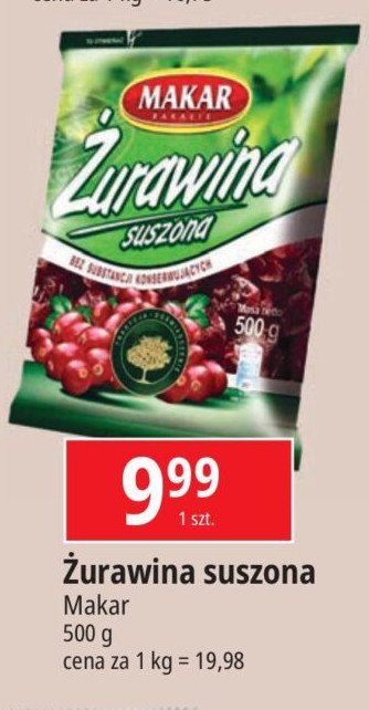 Żurawina suszona Makar promocja