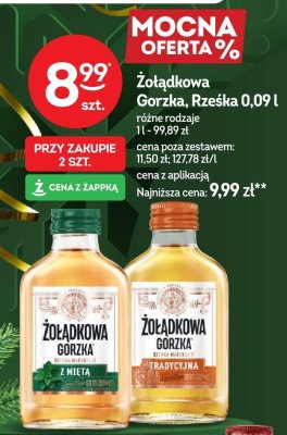 Wódka Żołądkowa Gorzka Rzeska 0,09l promocja
