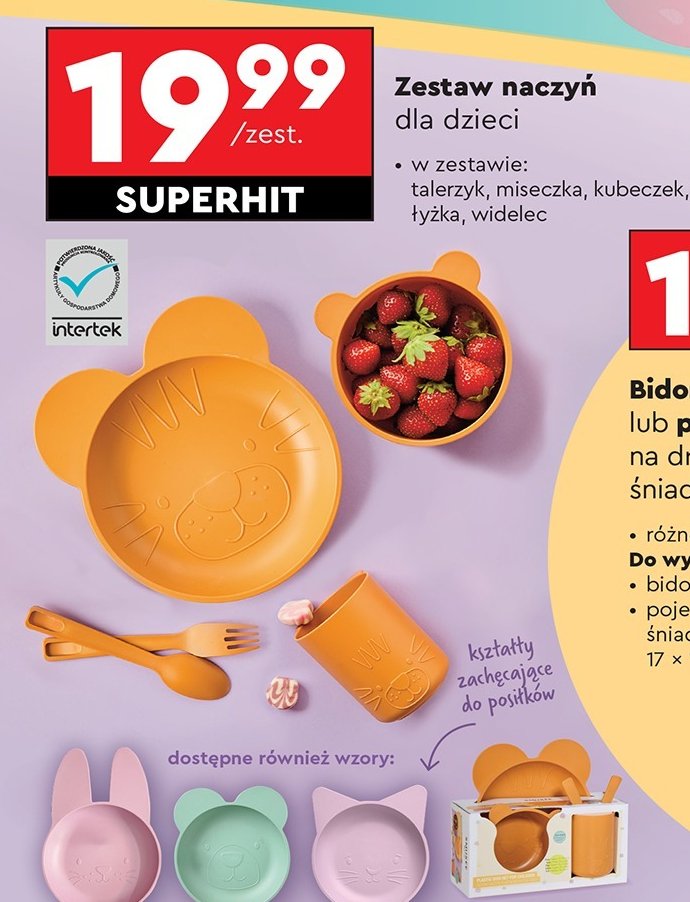 Zestaw naczyń plastikowych Smukee promocja w Biedronka