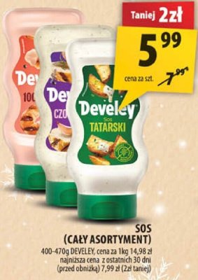 Sos Develey (cały asortyment) promocja w Arhelan