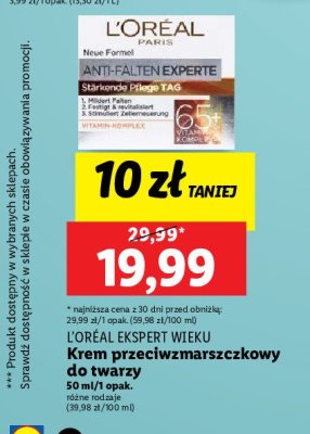 Krem do twarzy na dzień 65+ L'oreal age specialist promocja