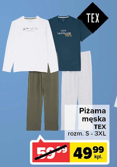 Piżama męska z krótkim rękawem s-3xl Tex promocje