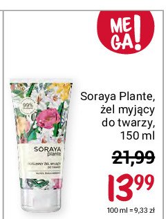Roślinny żel myjący do twarzy Soraya plante promocja