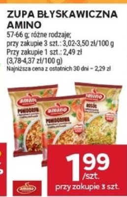Zupa błyskawiczna Amino promocja w Stokrotka