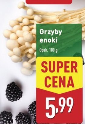 Grzyby enoki promocja w Aldi