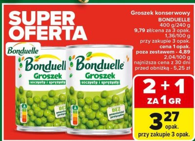Groszek konserwowy BONDUELLE promocja w Carrefour