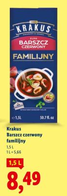 Barszcz czerwony familijny Krakus promocja w Lidl