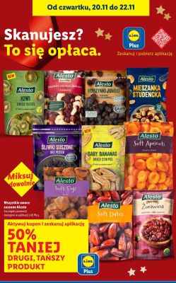 Owoce suszone Alesto Kiwi Dried Slices promocja w Lidl