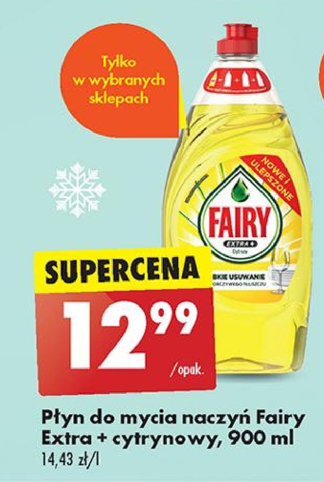 Płyn do mycia naczyń cytrynowy Fairy extra+ promocja