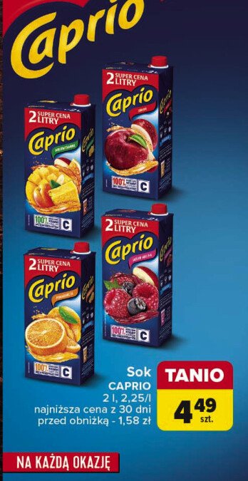 Napój multiwitamina Caprio promocja w Carrefour Market