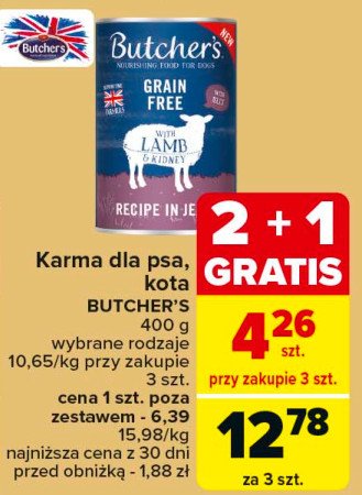 Karma dla psa z cielęciną Butcher's promocja