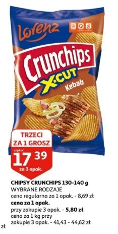 Chipsy kebab z cebulką Crunchips x-cut Crunchips lorenz promocja