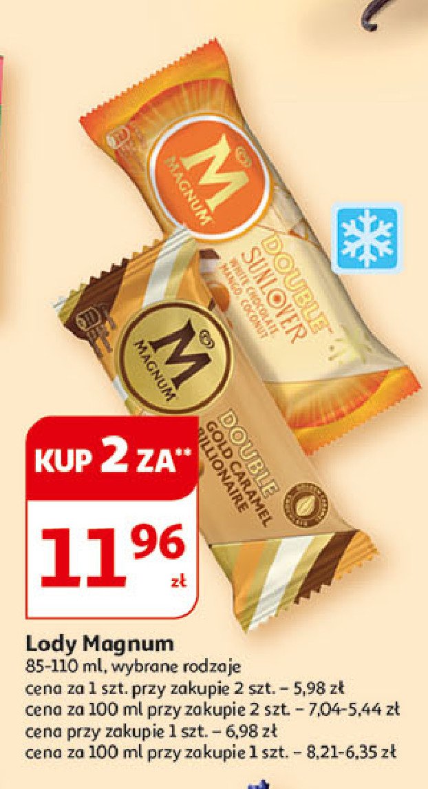 Lód double sunflower Algida magnum promocja